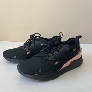 Puma Muse X-2 in Black/Rose Gold